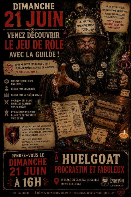 Jeu de Rôle avec La Guilde à Procrestin et Fabuleux à Huelgoat.