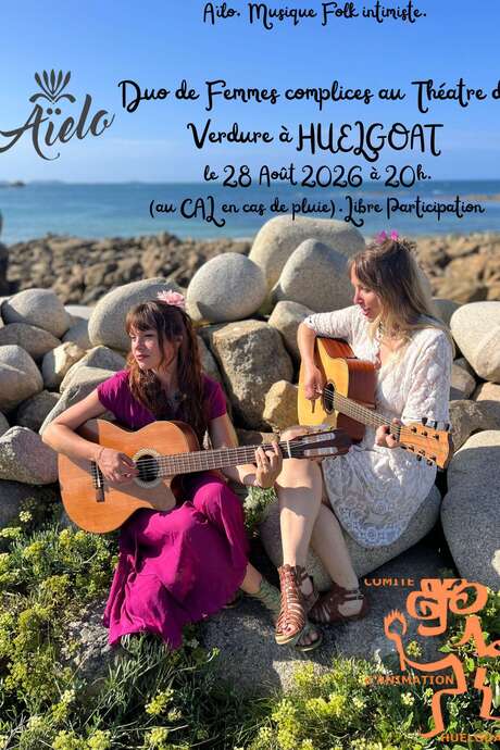 Concert du groupe Aïlo au Théâtre de Verdure à Huelgoat.