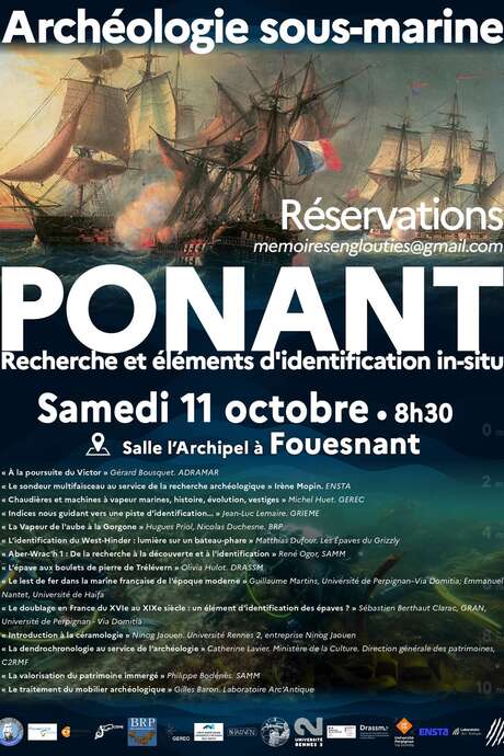 Journée d'études  Archéologie sous-marine du Ponant : Recherche et identification