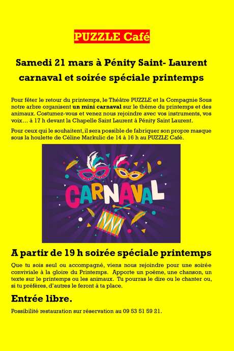 Carnaval et soirée spéciale printemps