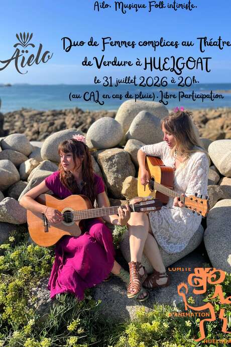 Concert du groupe Aïlo au Théâtre de Verdure à Huelgoat.