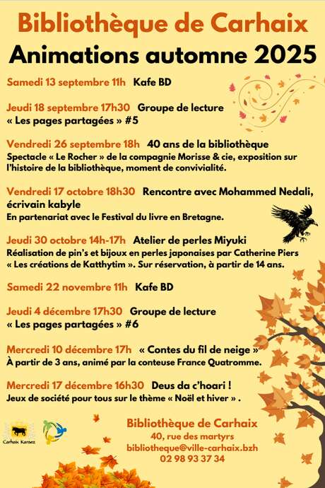 Bibliothèque : Animations d'automne