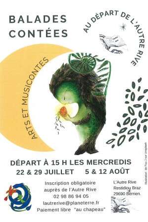 Balade contée : Arts et Musicontes à la Librairie-Café l'Autre Rive à Berrien.