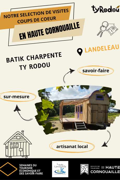Visite guidée des ateliers Batik Charpente - Ty Rodou: Semaines du tourisme économique et des savoir-faire Visite guidée des ateliers Batik Charpente - Ty Rodou: Semaines du tourisme économique et des savoir-faire