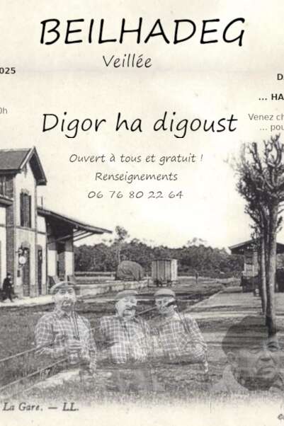 Veillée en breton à la gare de Guiscriff