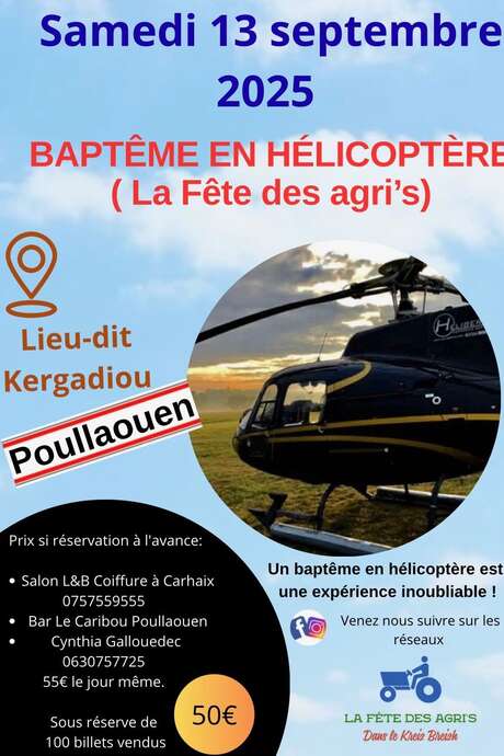 Baptême en hélicopthère