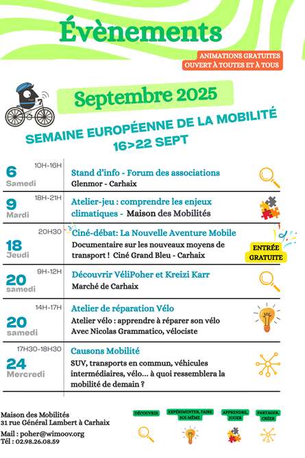 Maison des mobilités : Semaine européenne de la Mobilité