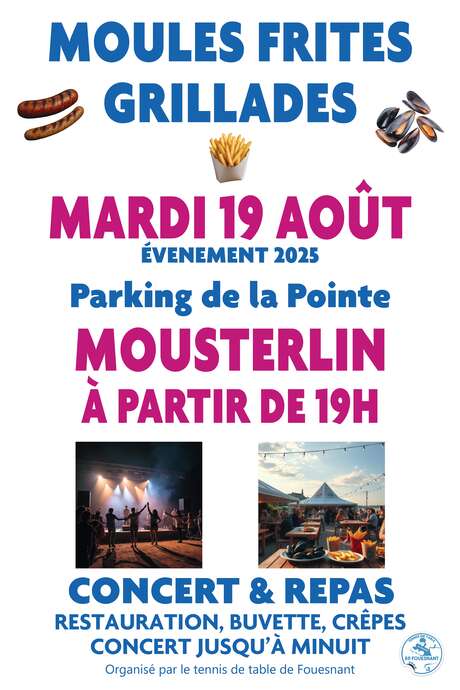 Moules frites du tennis de table