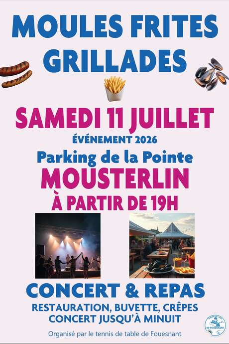 Moules frites du tennis de table