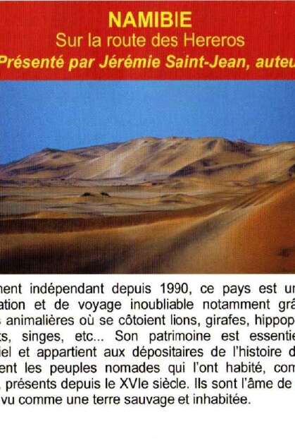 Connaissance du Monde au Cinémarine : Namibie, sur la route des Hereros