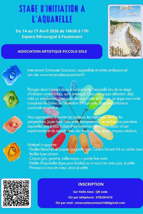 Stage d'initiation à l'aquarelleIle