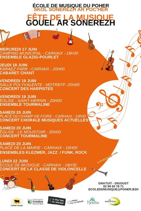 Fête de la musique à l'école de musique de Carhaix !!