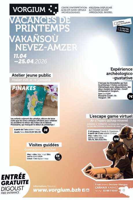 Vorgium : Ateliers enfant " Pinakes "