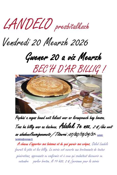 Soirée crêpe: Bec'h d'ar billig!