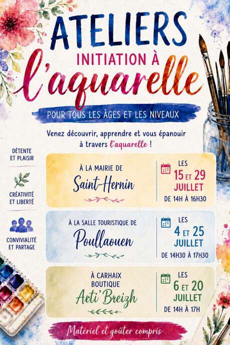 Atelier d'initiation à l'aquarelle