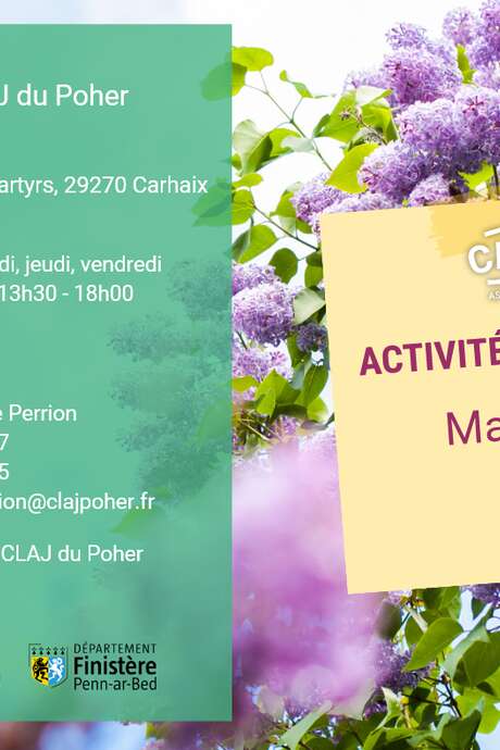 CLAJ : Programme activités Adultes de Mai