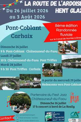 Route de l'ardoise : Randonnée fluviale sur le Canal de Nantes à Brest
