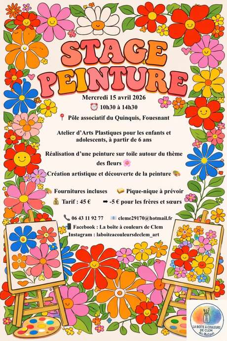 La boite à couleurs de Clem : Stage de peinture enfants