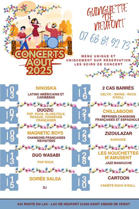 Dinner - concert - Guinguette de Neufont - 23.08.2025