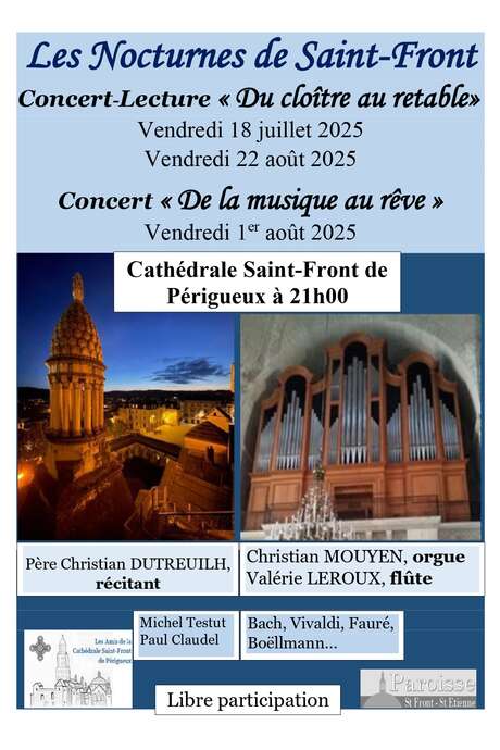 Les Nocturnes de Saint-Front - Reading concert “from the cloister to the altarpiece”.