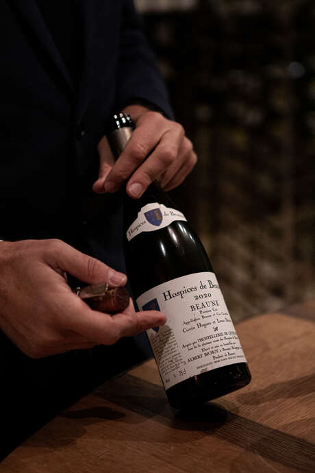 Menu à l'occasion de la Vente des Vins des Hospices de Beaune à la Table de Levernois