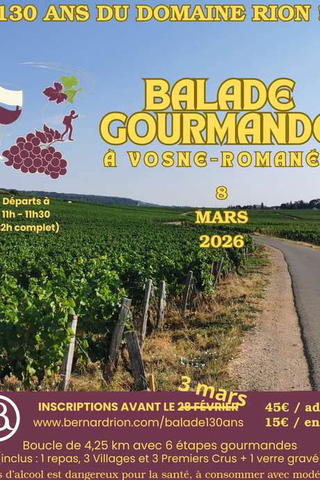 130 ans Domaine Rion : Balade Gourmande à Vosne Romanée
