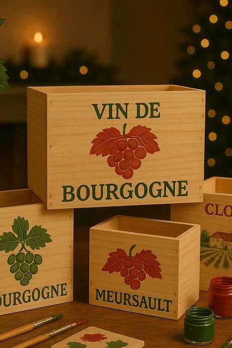 Activité famille : décoration d'une caisse en bois