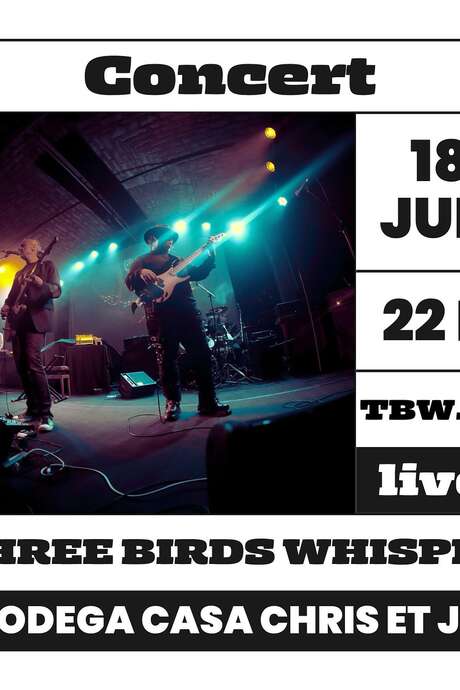 Three Birds Whisper Live à la Bodega Casa Chris et Jo