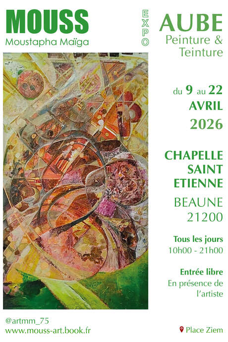 MOUSS - EXPOSITION 'AUBE' -  Peinture et Teinture. Œuvres uniques de l'artiste professionnel et multidisciplinaire Moustapha Maïga dite MOUSS
