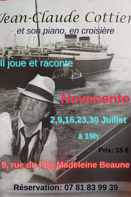 Jean-Claude COTTIER et son piano... en croisière...