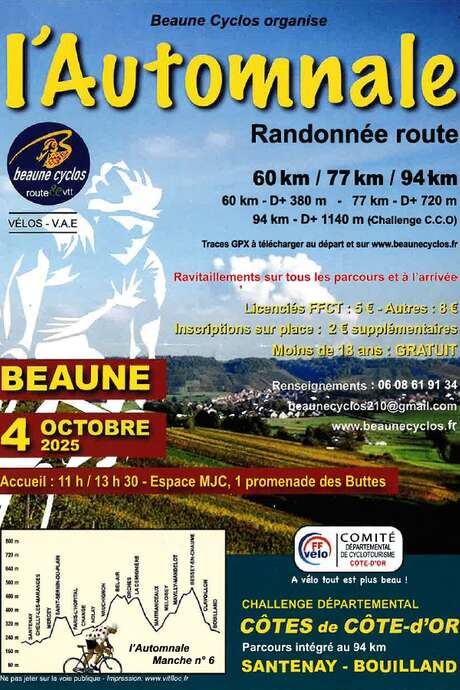 L'Automnale - randonnée route