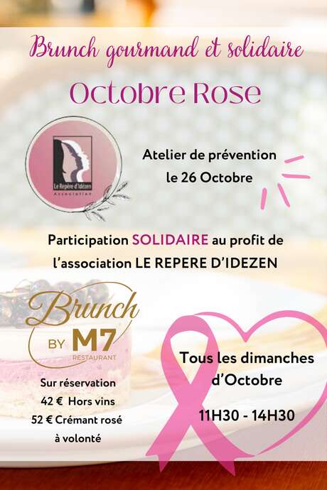 Brunch gourmand et solidaire Octobre Rose