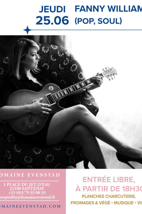 Concert FANNY WILLIAMS, Les Afterworks Musicaux du Domaine Evenstad