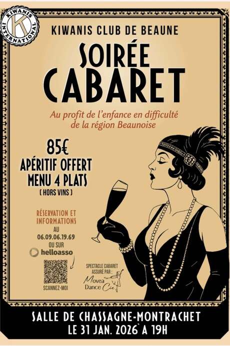 Soirée cabaret - au profit de l'enfance en difficulté de la région beaunoise