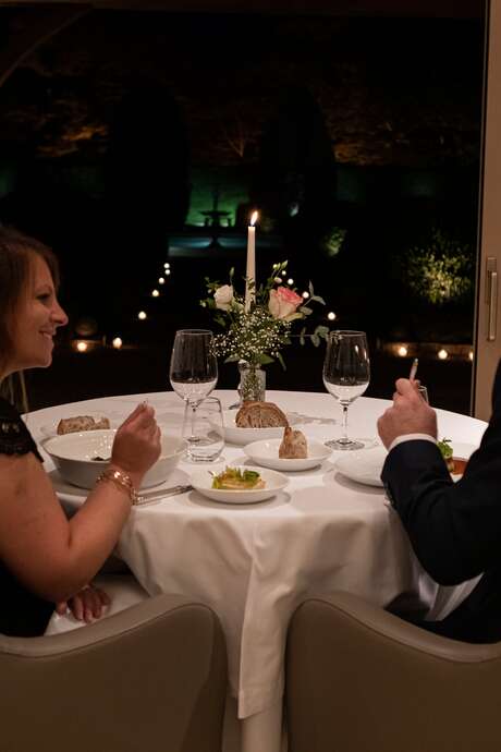 Diner de la Saint-Valentin à l'Hostellerie de Levernois