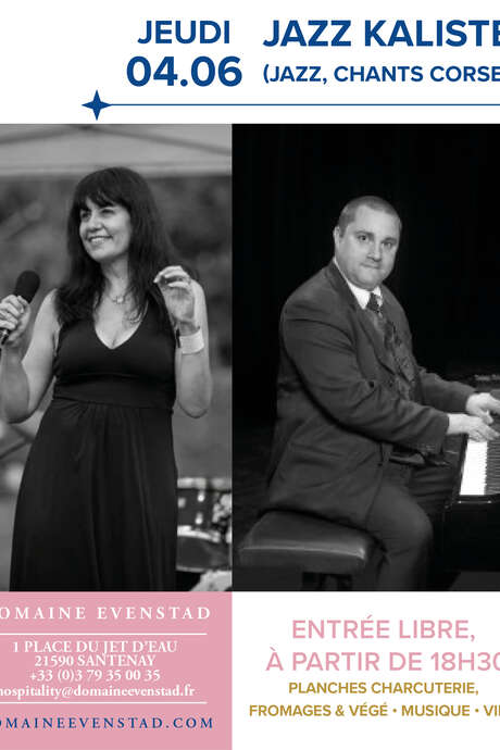 Concert JAZZ KALISTÉ, Les Afterworks musicaux du Domaine Evenstad