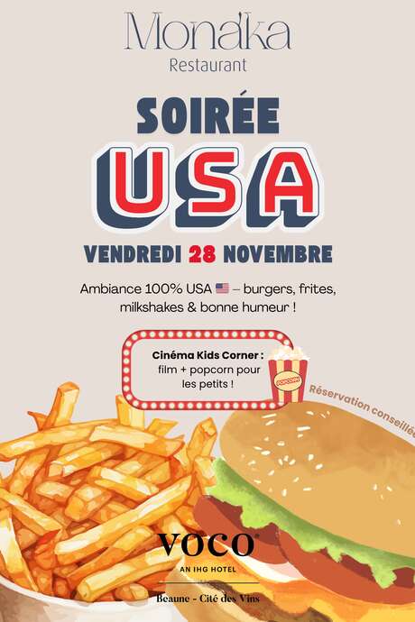 Soirée USA au Restaurant Monaka