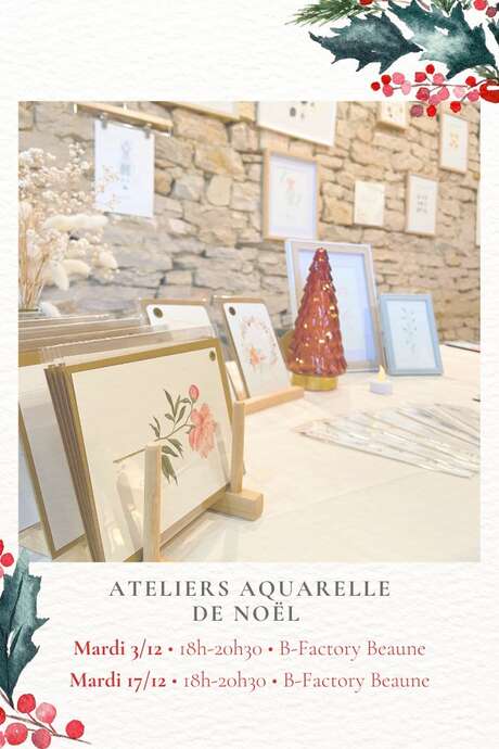 Atelier Aquarelle de Noël par Marinesdraw