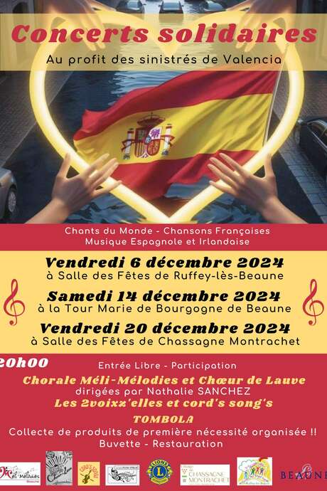 Concert solidaire, sinistrés de Valencia - Beaune