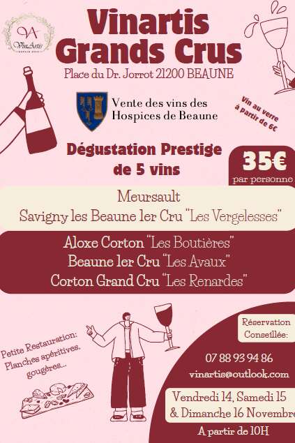 VinArtis Grands Crus - Dégustation Prestige de 5 Vins - Vente des Vins 2025
