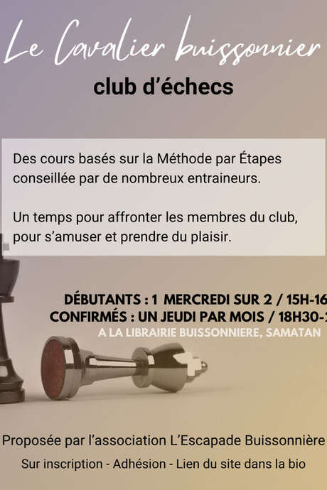 CLUB D’ÉCHECS POUR JOUER ET STIMULER SON CERVEAU