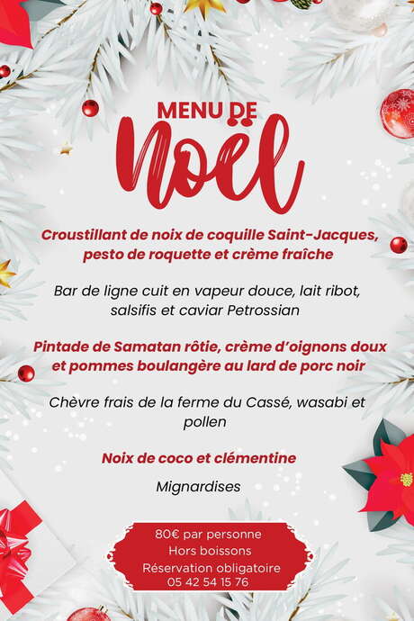 MENU DE NOËL À LA MAISON DESPOUÈS