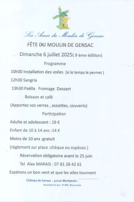 FÊTE DU MOULIN DE GENSAC