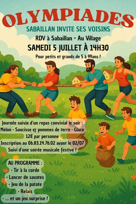 OLYMPIADES, SABAILLAN INVITE SES VOISINS
