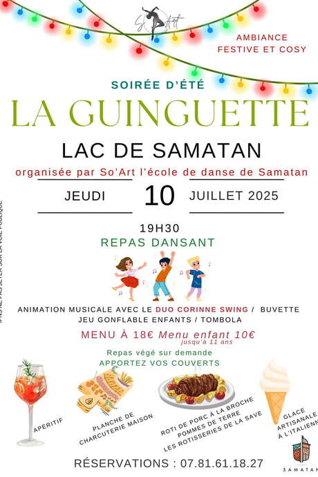 SOIRÉE GUINGUETTE AU LAC DE SO'ART