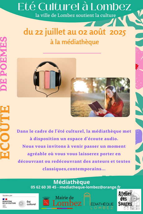 ÉTÉ CULTUREL : ÉCOUTE DE POÈMES