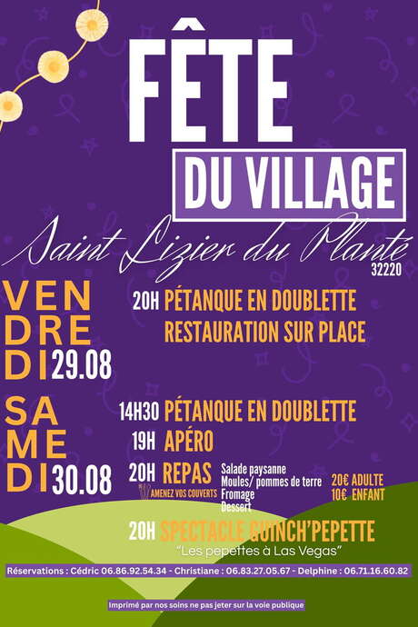 FÊTE À  SAINT LIZIER DU PLANTÉ
