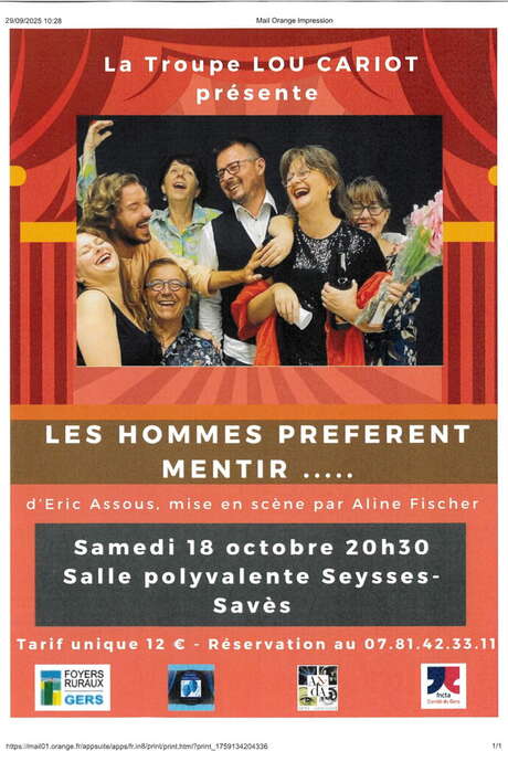 THÉÂTRE : LES HOMMES PRÉFERENT MENTIR ...