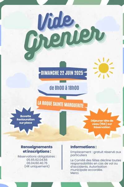 Vide grenier et déjeuner tête de veau