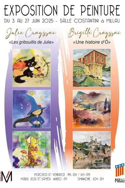 Exposition de peinture de Julie et Brigitte Crayssac - Salle Costantini